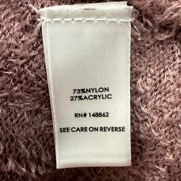 Torrid Lounge Cardigan Womens Size 2X Dusty Rose Feather Yarn Lounge Pockets - Picture 7 of 8